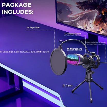 Recording Microphone, USB, Condenser, XLR, Podcast for Recording and Streaming detail image - detail view 7