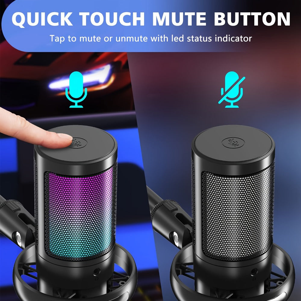 Recording Microphone, USB, RGB, USB-C, Computers, Ideal for Recording and Streaming detail image - detail view 4