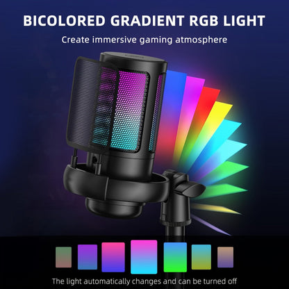 Recording Microphone, USB, RGB, USB-C, Computers, Ideal for Recording and Streaming detail image - detail view 6