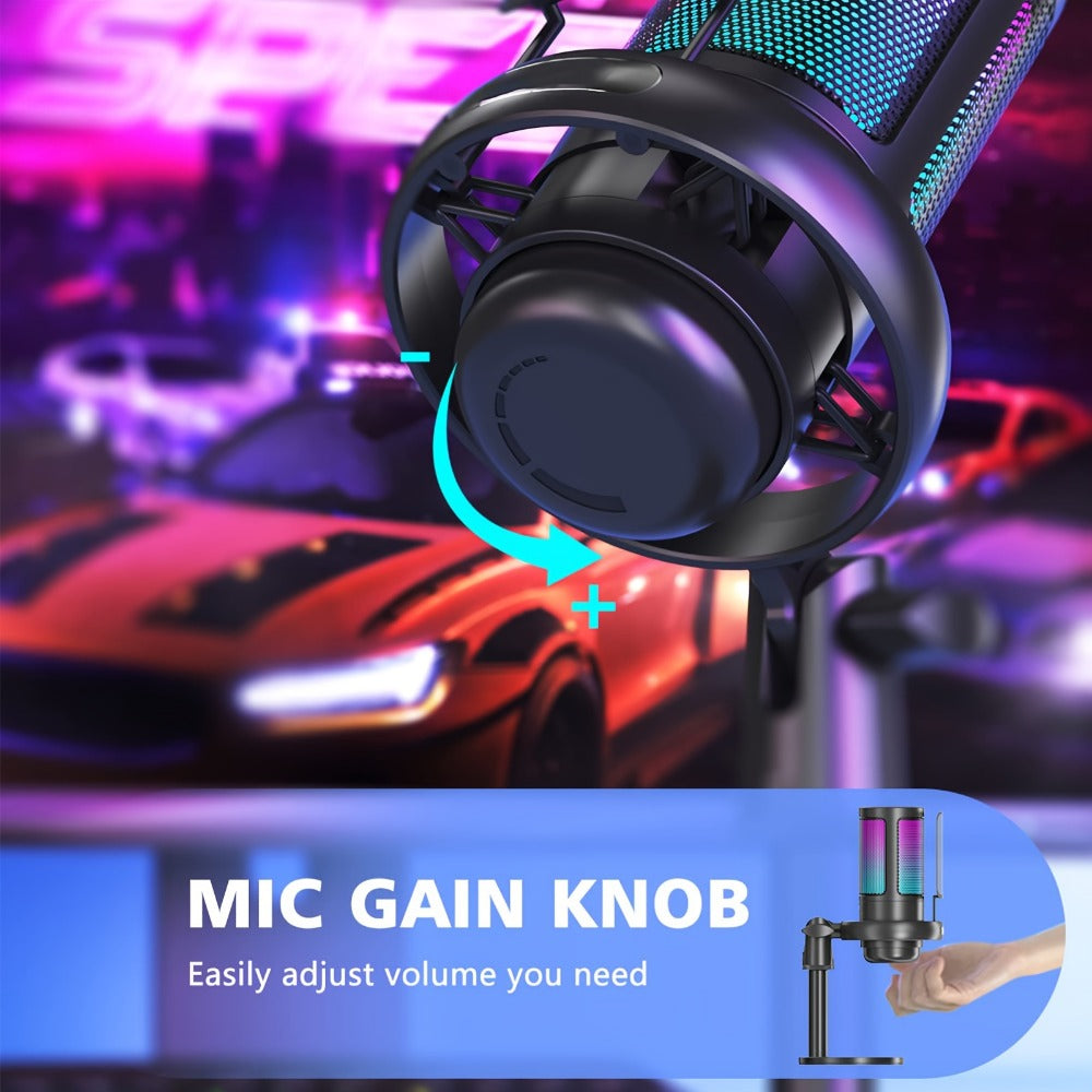 Recording Microphone, USB, RGB, USB-C, Computers, Ideal for Recording and Streaming detail image - detail view 7