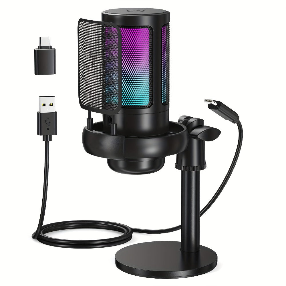 Recording Microphone, USB, RGB, USB-C, Computers, Ideal for Recording and Streaming detail image - detail view 9