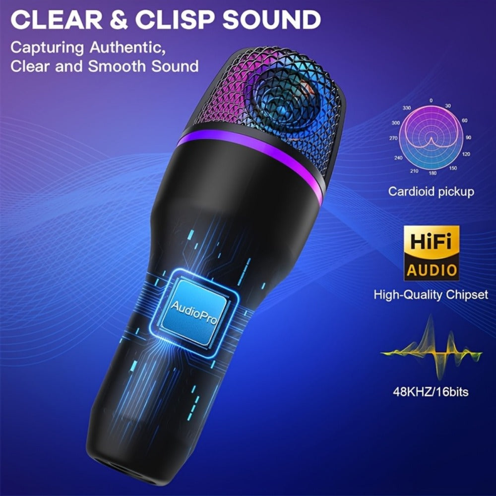 Recording Microphone, USB, USB-C, Capacitive, Portable for Recording and Streaming detail image - detail view 4