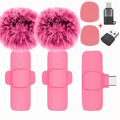 Recording Microphone shown in the 2Pcs Pink Set option