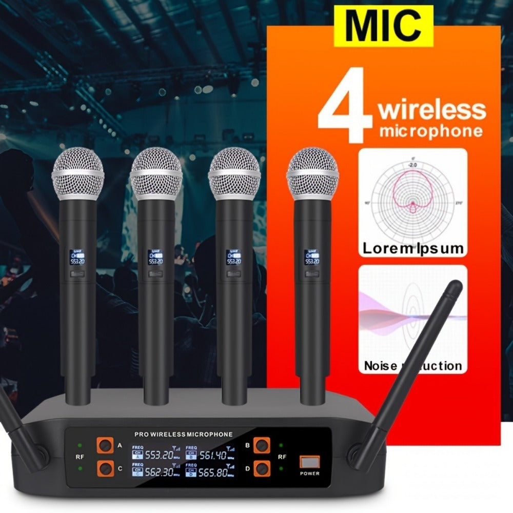 Recording Microphone, Wireless, 160ft, YAMNWEO, 4-Channel for Recording and Streaming detail image - detail view 10