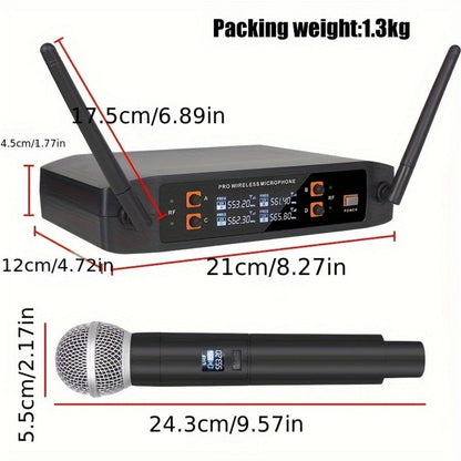 Recording Microphone, Wireless, 160ft, YAMNWEO, 4-Channel for Recording and Streaming detail image
