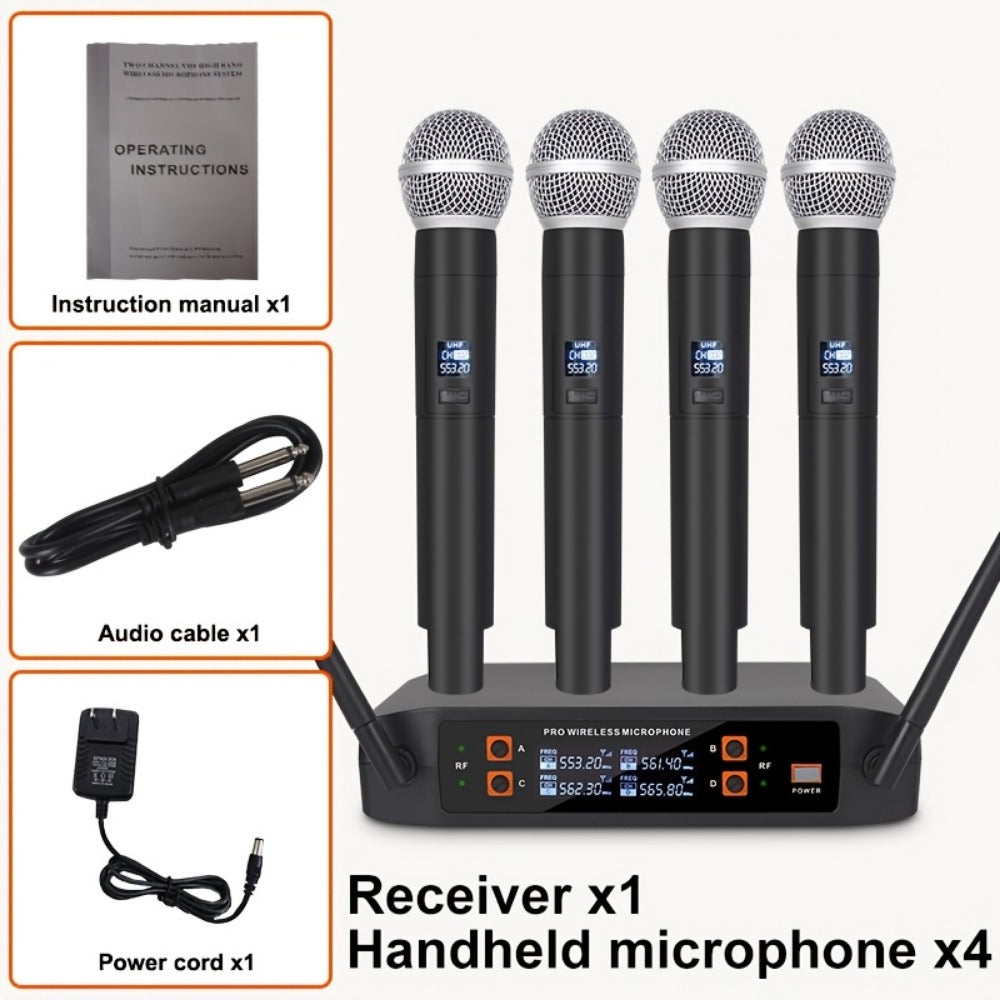 Recording Microphone, Wireless, 160ft, YAMNWEO, 4-Channel for Recording and Streaming detail image - detail view 3