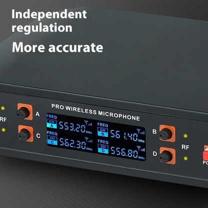 Recording Microphone, Wireless, 160ft, YAMNWEO, 4-Channel for Recording and Streaming detail image - detail view 4
