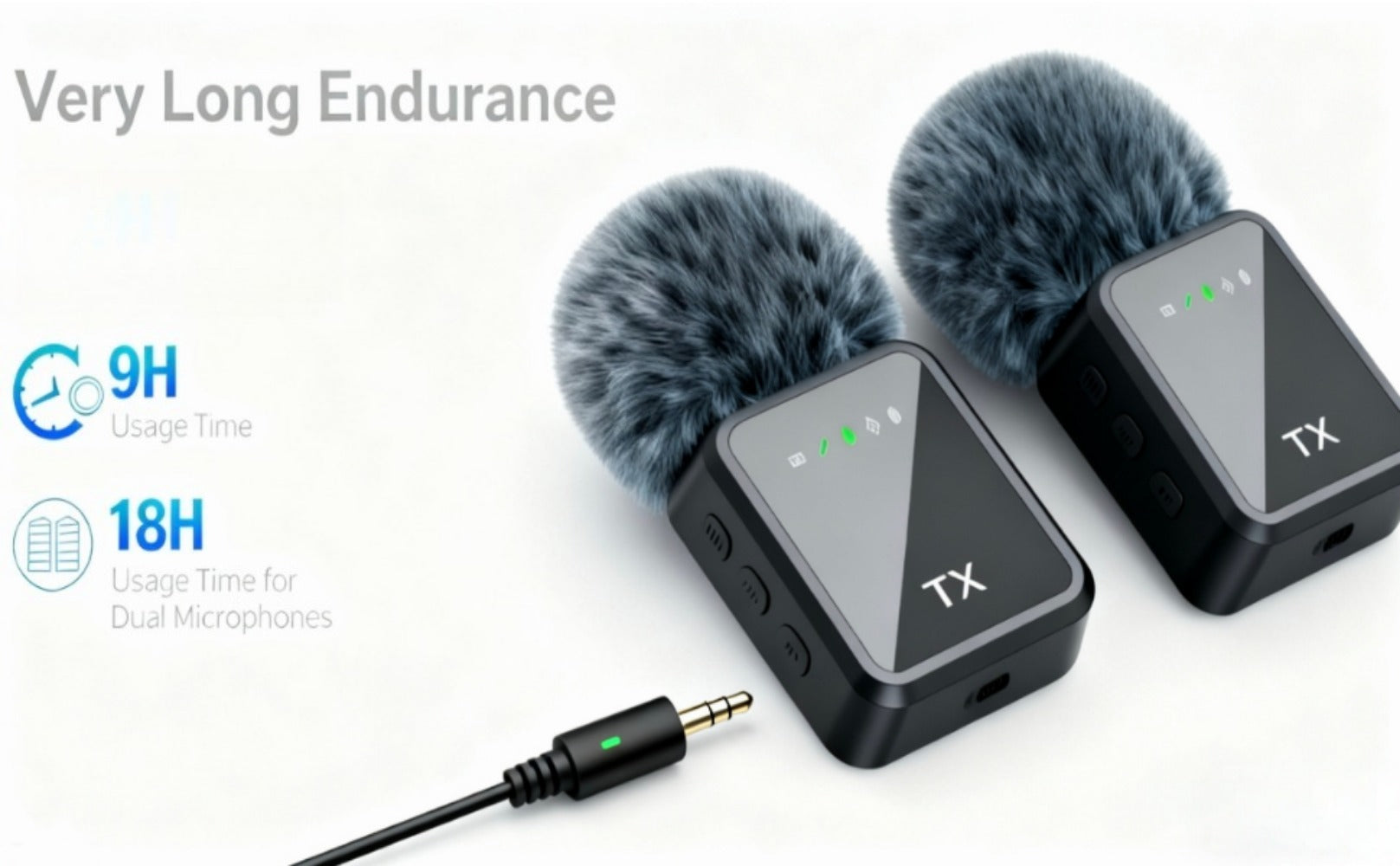 Recording Microphone, Wireless, 328ft, 3-in-1, Mini for Recording and Streaming detail image - detail view 12