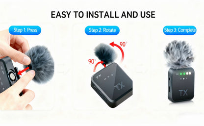 Recording Microphone, Wireless, 328ft, 3-in-1, Mini for Recording and Streaming detail image - detail view 13