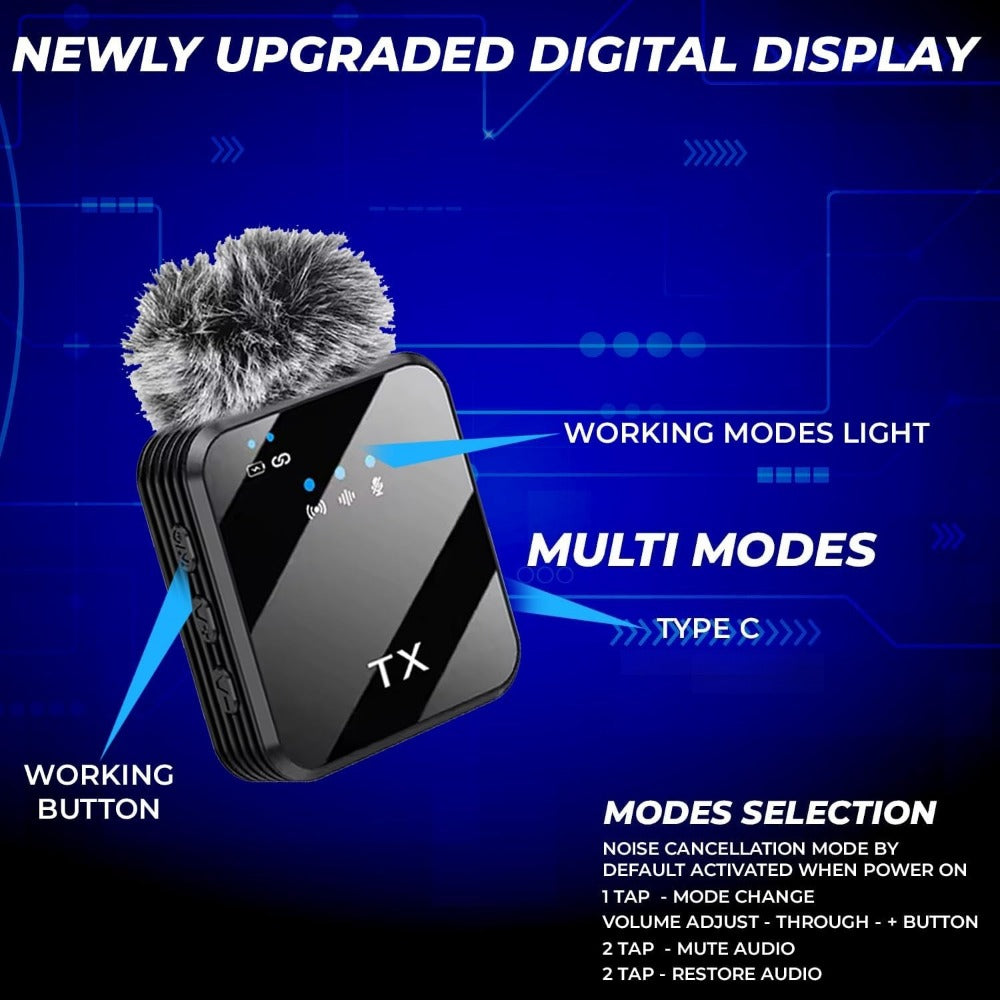 Recording Microphone, Wireless, 328ft, 3-in-1, Mini for Recording and Streaming detail image - detail view 7