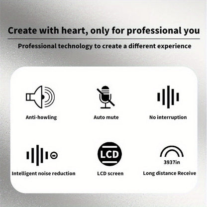 Recording Microphone, Wireless, 6.35mm, Dual, Channel for Recording and Streaming detail image - detail view 14