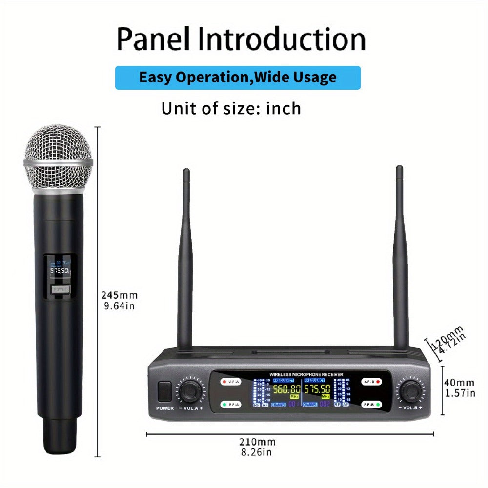 Recording Microphone, Wireless, 6.35mm, Dual, Channel for Recording and Streaming detail image - detail view 6