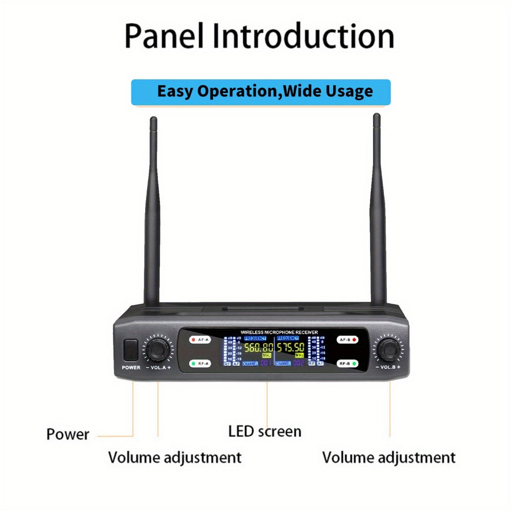 Recording Microphone, Wireless, 6.35mm, Dual, Channel for Recording and Streaming detail image - detail view 8