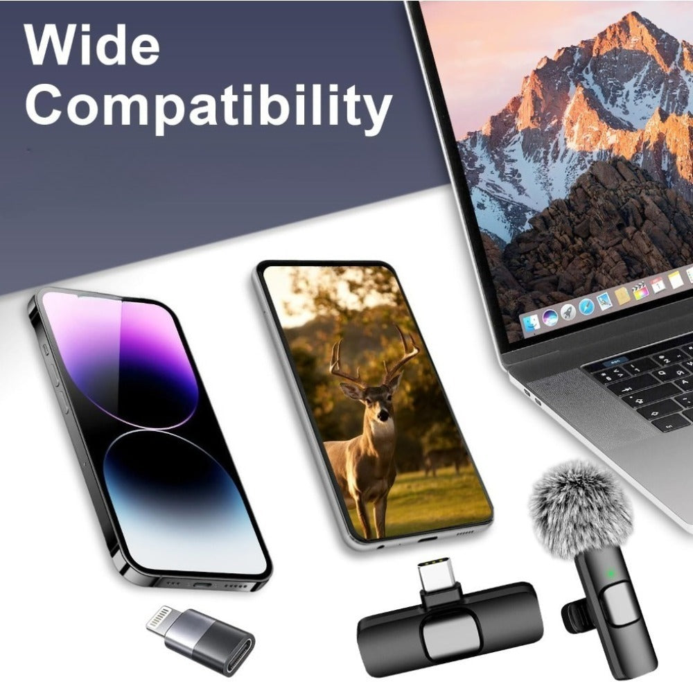 Recording Microphone, Wireless, Bluetooth, 2pcs, Lavalier for Recording and Streaming detail image - detail view 5