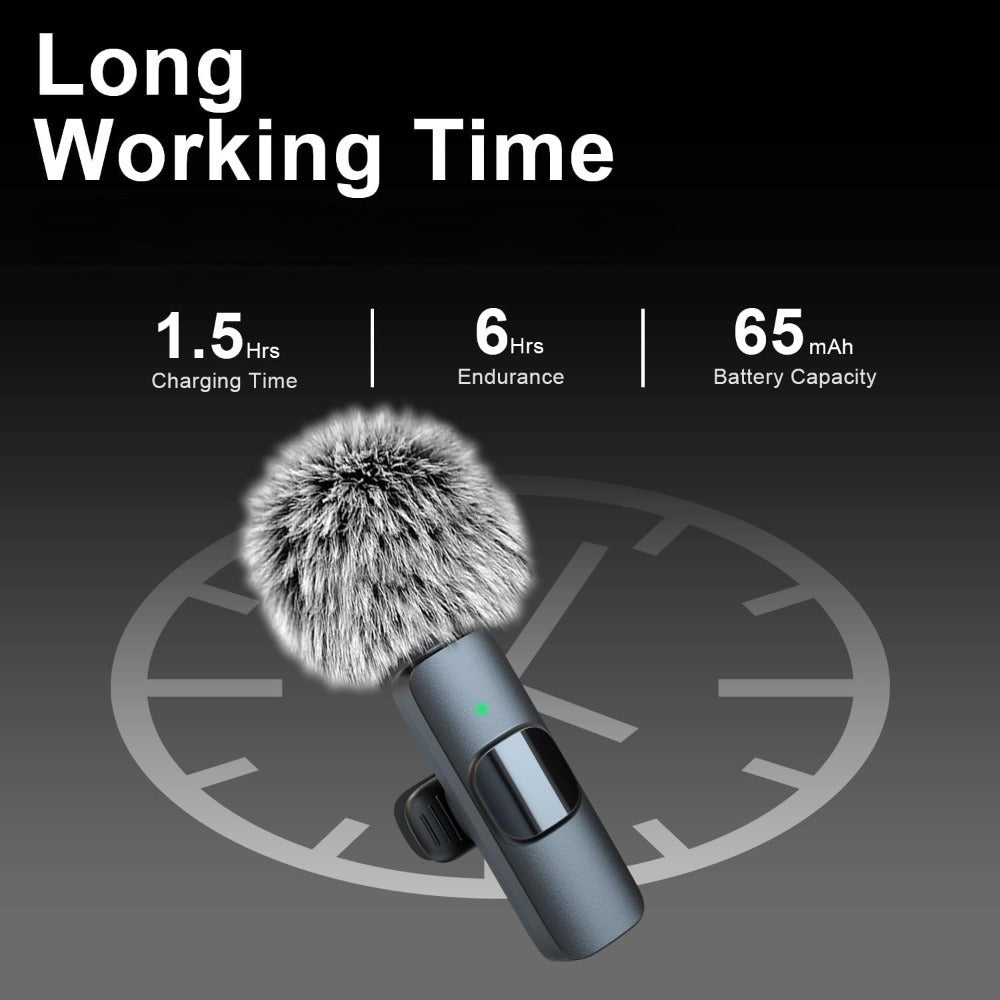 Recording Microphone, Wireless, Bluetooth, 2pcs, Lavalier for Recording and Streaming detail image - detail view 7