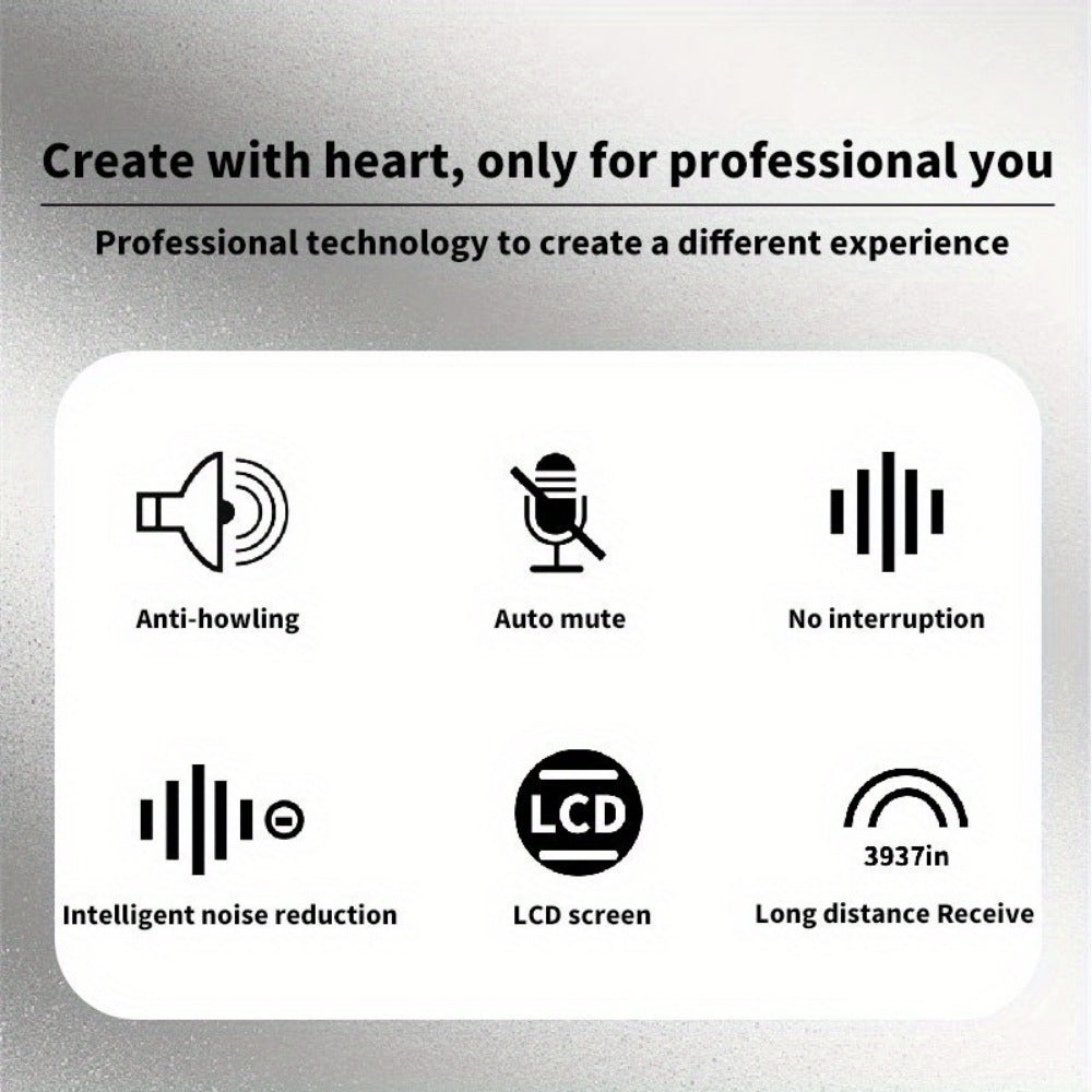 Recording Microphone, Wireless, Four-channel, Handheld for Recording and Streaming detail image - detail view 14