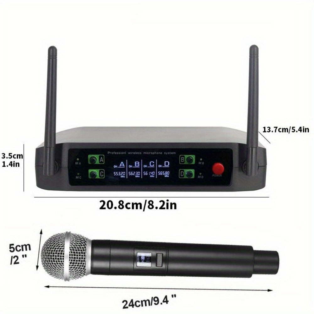 Recording Microphone, Wireless, Four-channel, Handheld for Recording and Streaming detail image