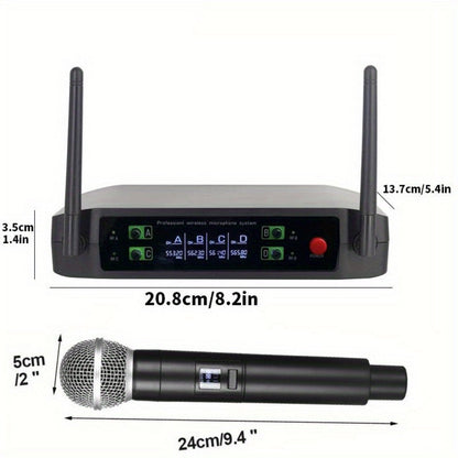 Recording Microphone, Wireless, Four-channel, Handheld for Recording and Streaming detail image
