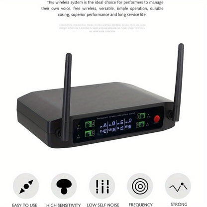 Recording Microphone, Wireless, Four-channel, Handheld for Recording and Streaming detail image - detail view 6