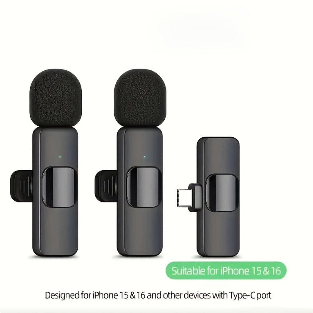 Recording Microphone, Wireless Lavalier Microphone, Wireless, USB-C, 4-Pack, Lavalier detail image - detail view 3