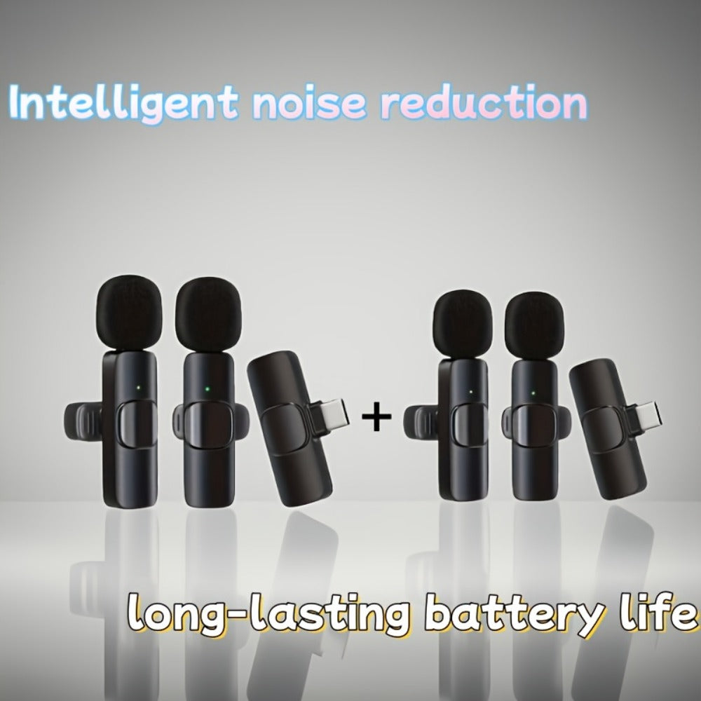 Recording Microphone, Wireless Lavalier Microphone, Wireless, USB-C, 4-Pack, Lavalier detail image - detail view 5