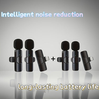 Recording Microphone, Wireless Lavalier Microphone, Wireless, USB-C, 4-Pack, Lavalier detail image - detail view 5