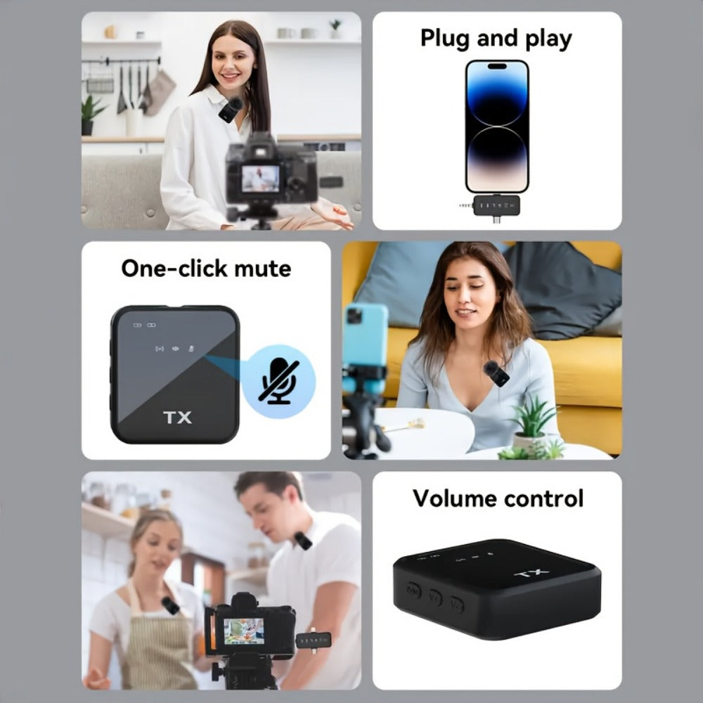 Recording Microphone, Wireless, Portable, Lavalier for Recording and Streaming detail image - detail view 9