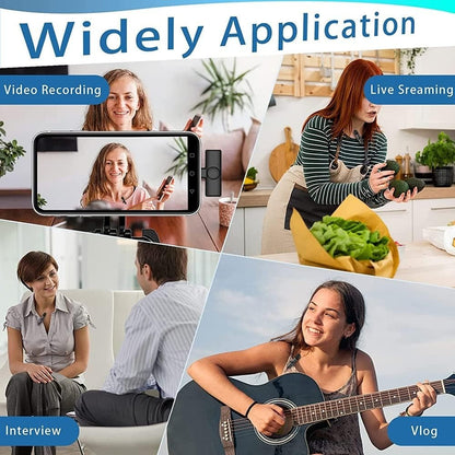 Recording Microphone, Wireless, USB-C, 2pcs, Lavalier for Recording and Streaming detail image - detail view 10