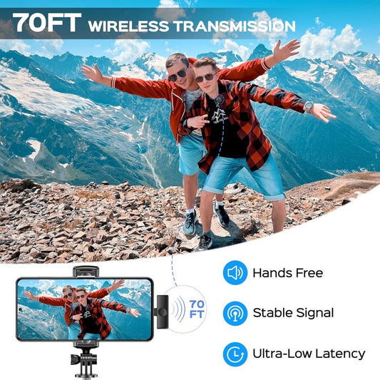 Recording Microphone, Wireless, USB-C, 2pcs, Lavalier for Recording and Streaming detail image