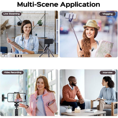 Recording Microphone, Wireless, USB-C, 2pcs, Lavalier for Recording and Streaming detail image - detail view 6
