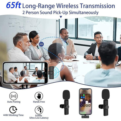 Recording Microphone, Wireless, USB-C, 2pcs, Lavalier for Recording and Streaming detail image - detail view 7