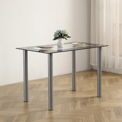 Rectangular Clear Dining Table, Dining Room Table for Work, Display, and Everyday Use detail image