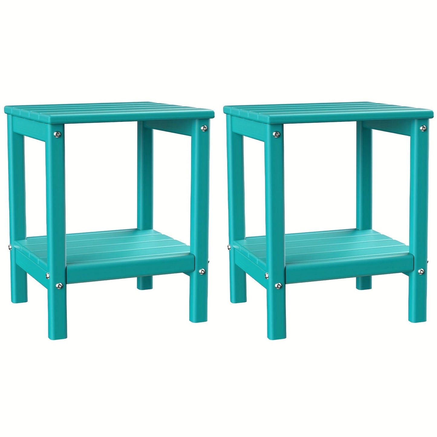 Outdoor Side Table shown in the Aqua, 2pcs option