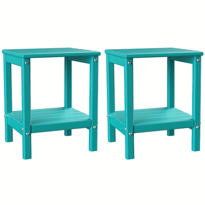 Outdoor Side Table shown in the Aqua, 2pcs option