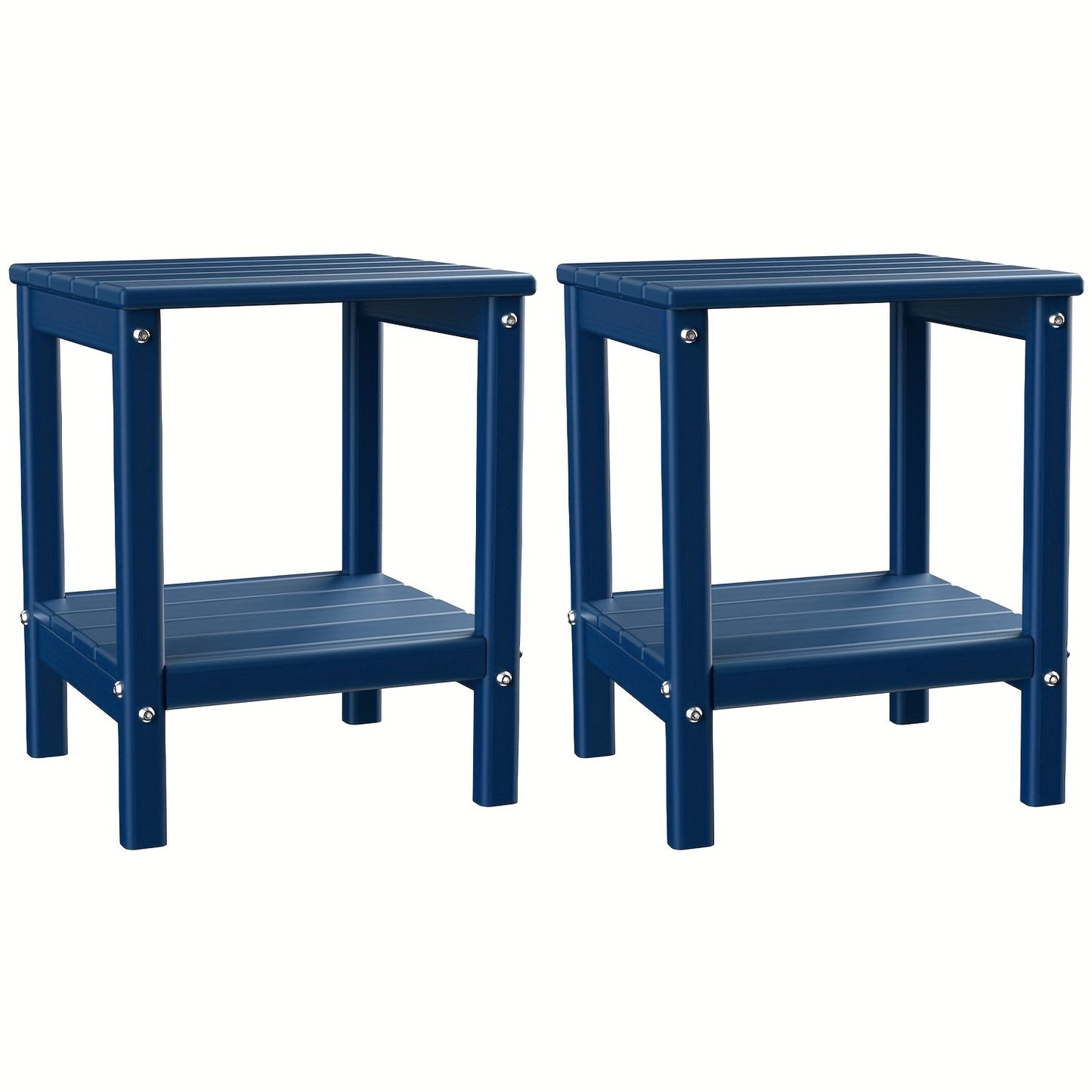 Outdoor Side Table shown in the Blue, 2pcs option