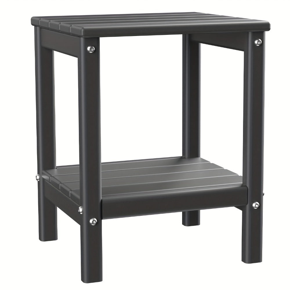Rectangular HDPE Outdoor Side Table with Weather-Resistant Finish for Patio detail image - detail view 10