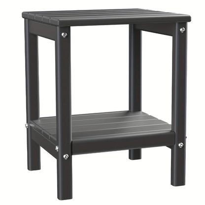 Rectangular HDPE Outdoor Side Table with Weather-Resistant Finish for Patio detail image - detail view 10