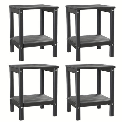 Rectangular HDPE Outdoor Side Table with Weather-Resistant Finish for Patio detail image - detail view 12