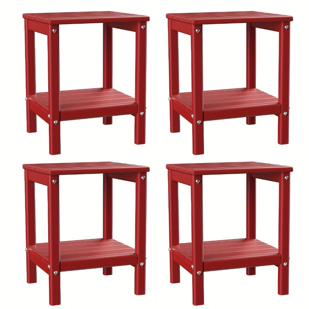 Rectangular HDPE Outdoor Side Table with Weather-Resistant Finish for Patio detail image - detail view 18