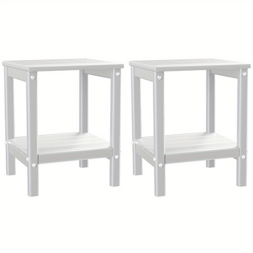 Rectangular HDPE Outdoor Side Table with Weather-Resistant Finish for Patio detail image - detail view 19