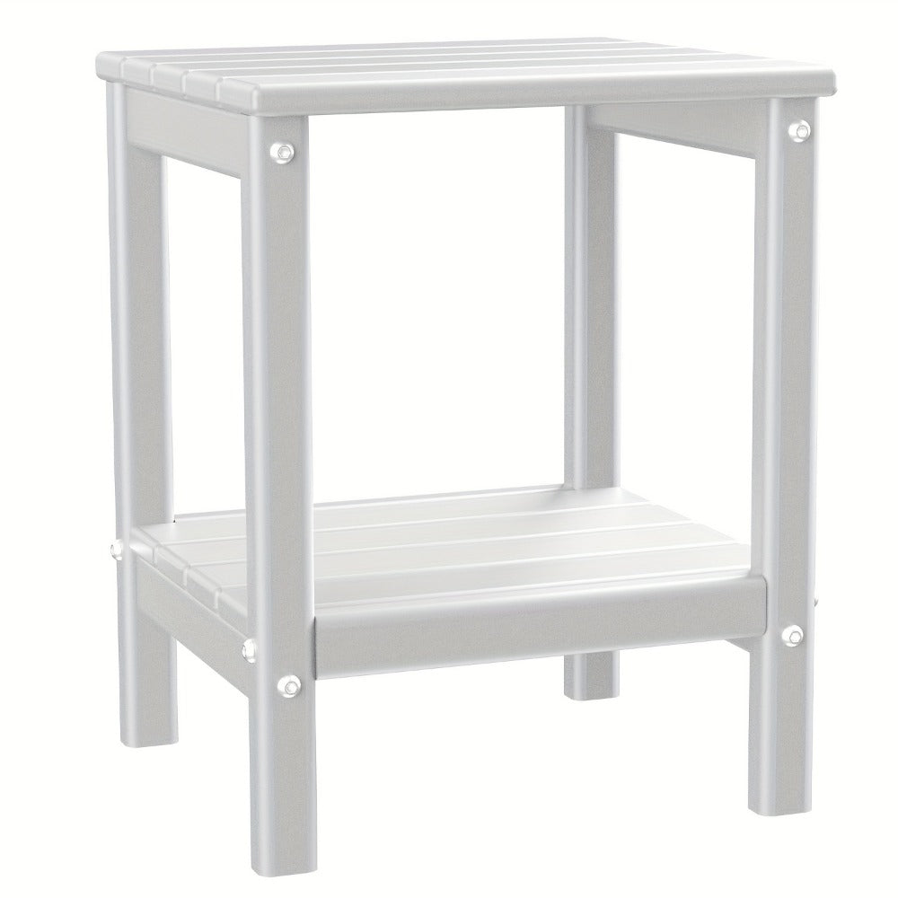 Rectangular HDPE Outdoor Side Table with Weather-Resistant Finish for Patio detail image - detail view 20