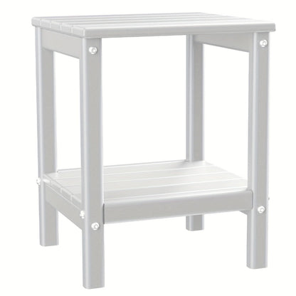 Rectangular HDPE Outdoor Side Table with Weather-Resistant Finish for Patio detail image - detail view 20