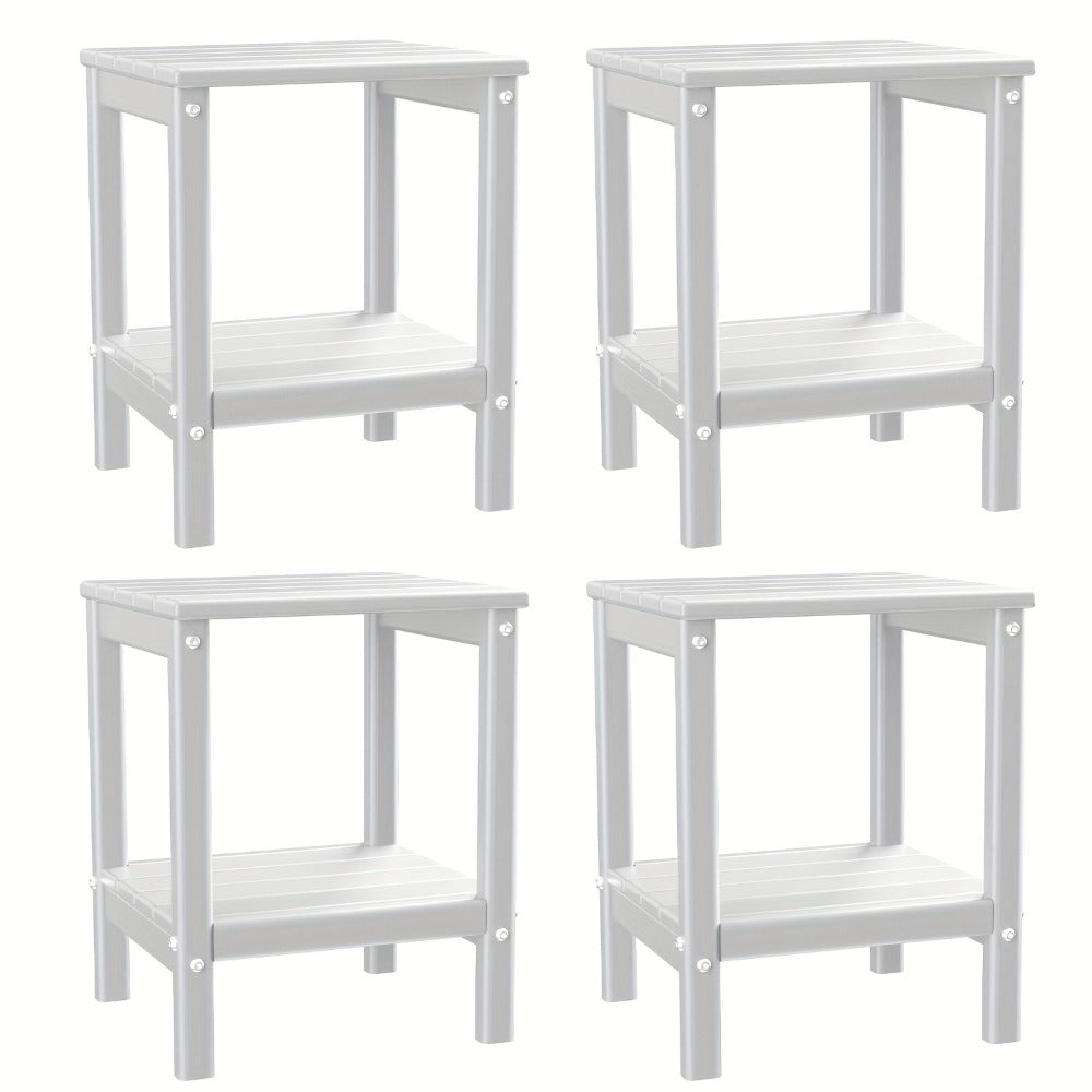 Rectangular HDPE Outdoor Side Table with Weather-Resistant Finish for Patio detail image - detail view 21