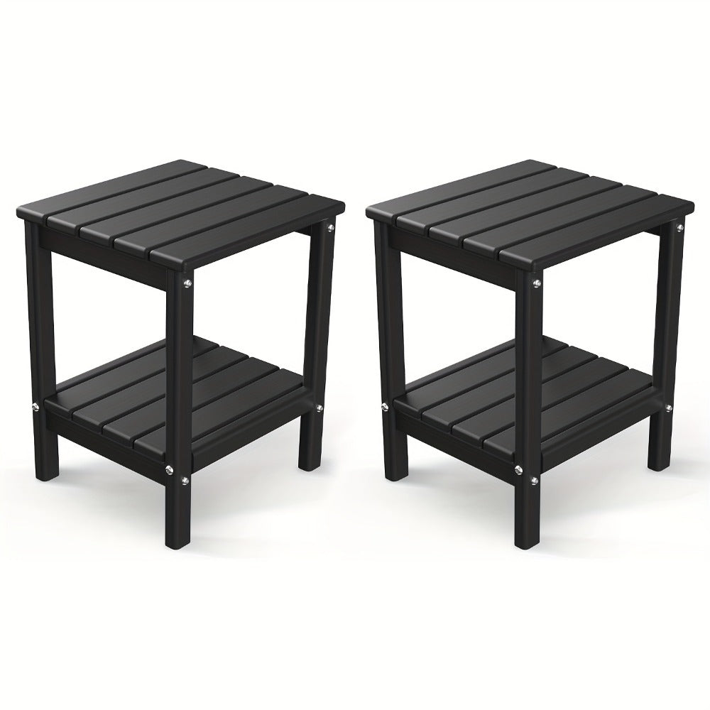 Rectangular HDPE Outdoor Side Table with Weather-Resistant Finish for Patio detail image - detail view 22