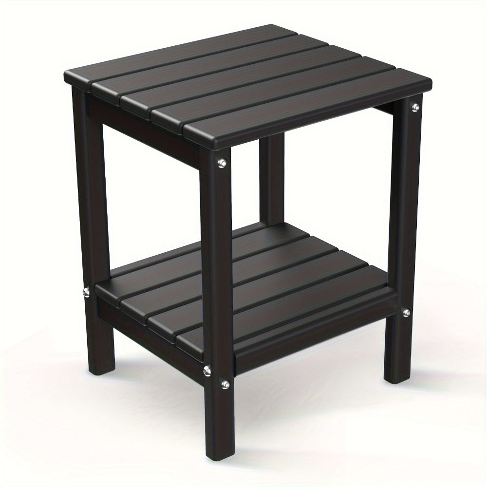 Rectangular HDPE Outdoor Side Table with Weather-Resistant Finish for Patio detail image - detail view 23