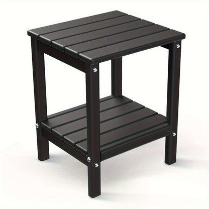 Rectangular HDPE Outdoor Side Table with Weather-Resistant Finish for Patio detail image - detail view 23