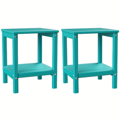 Rectangular HDPE Outdoor Side Table with Weather-Resistant Finish for Patio detail image - detail view 24