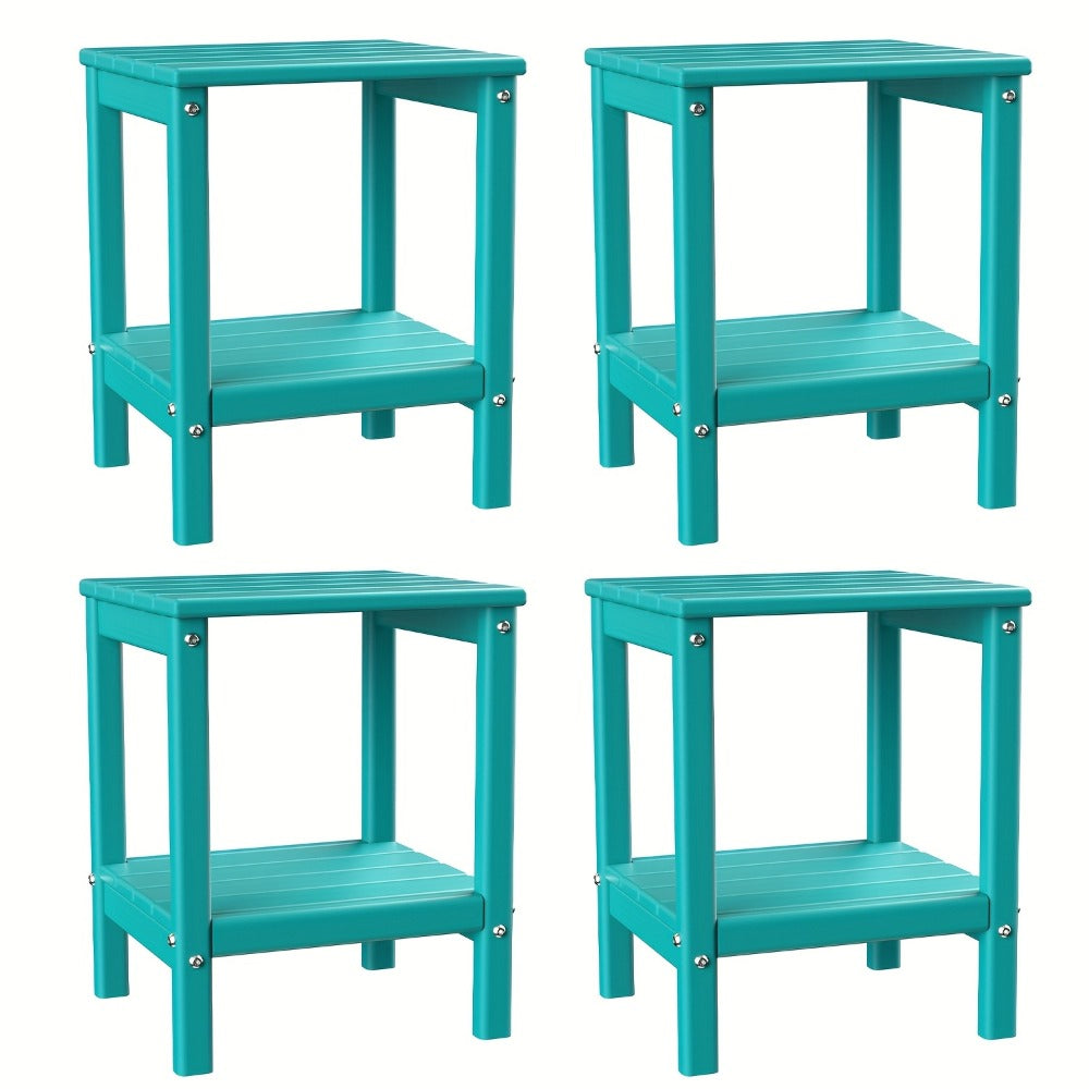 Rectangular HDPE Outdoor Side Table with Weather-Resistant Finish for Patio detail image - detail view 26