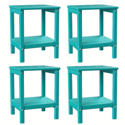 Rectangular HDPE Outdoor Side Table with Weather-Resistant Finish for Patio detail image - detail view 26