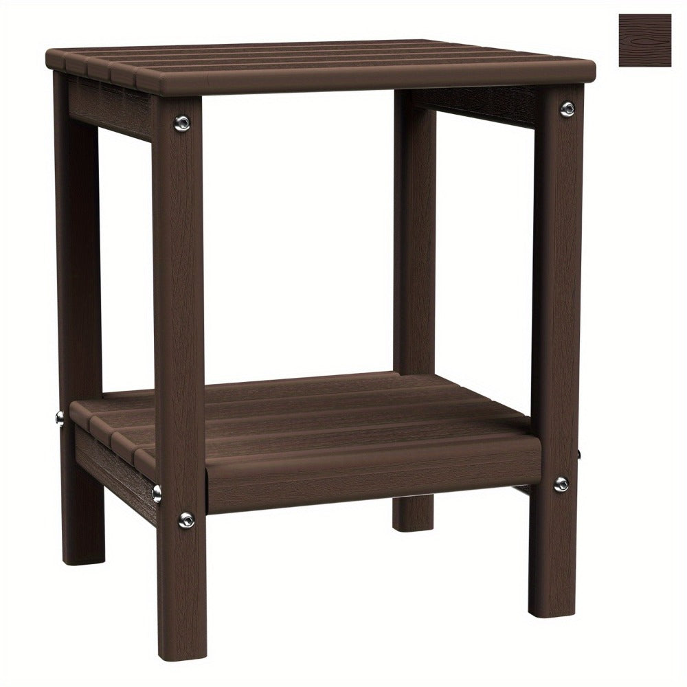 Rectangular HDPE Outdoor Side Table with Weather-Resistant Finish for Patio detail image - detail view 28